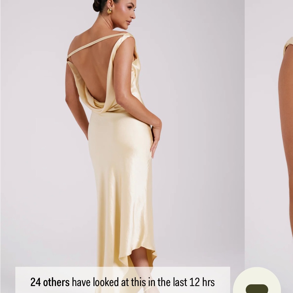 Meshki - Slip Maxi Dress With Asymmetrical Hem - butter 🧈
